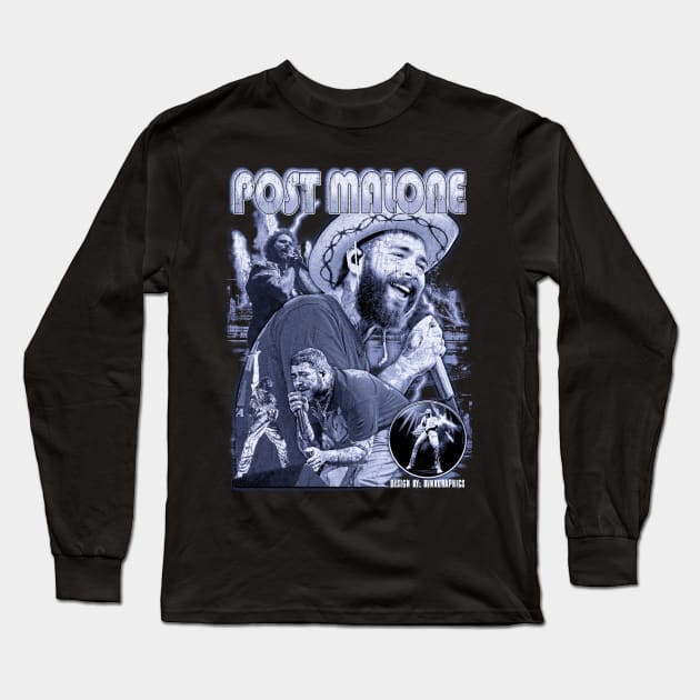 Post malone vintage bootleg graphic Long Sleeve T-Shirt by BVNKGRAPHICS